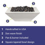 OC Outdoorscapes 26" x 26" Square Don Wave Fire Bowl - Natural Gas