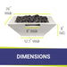OC Outdoorscapes 26" x 26" Square Don Wave Fire & Water Bowl - Natural Gas