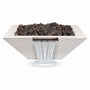 OC Outdoorscapes 26" x 26" Square Don Wave Fire & Water Bowl - Natural Gas