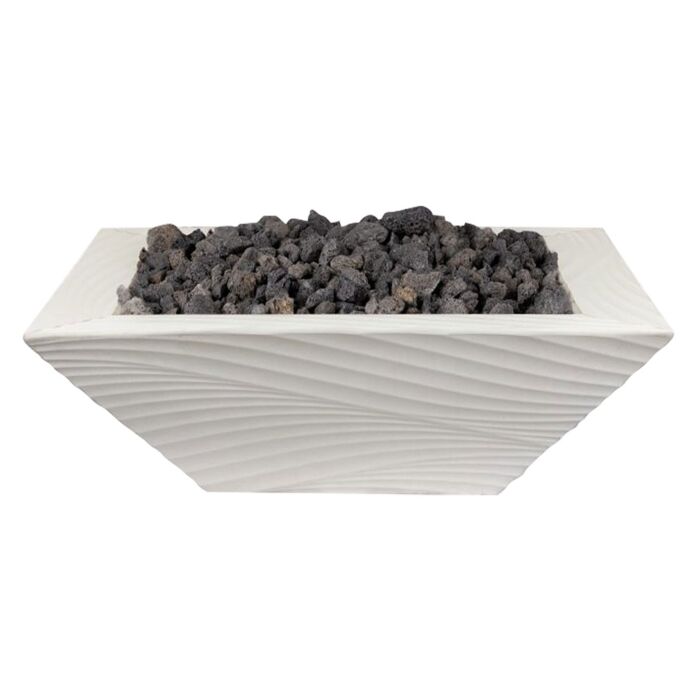OC Outdoorscapes 26" x 26" Square Don Wave Fire Bowl - Natural Gas