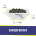 OC Outdoorscapes 26" x 26" Square White Marble Fire Bowl - Natural Gas