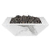 OC Outdoorscapes 26" x 26" Square White Marble Fire Bowl - Natural Gas