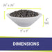 OC Outdoorscapes 26" Round Classic White Fire Bowl - Natural Gas