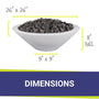 OC Outdoorscapes 26" Round Classic White Fire Bowl - Natural Gas