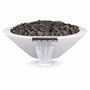OC Outdoorscapes 26" Round Classic White Fire & Water Bowl - Natural Gas