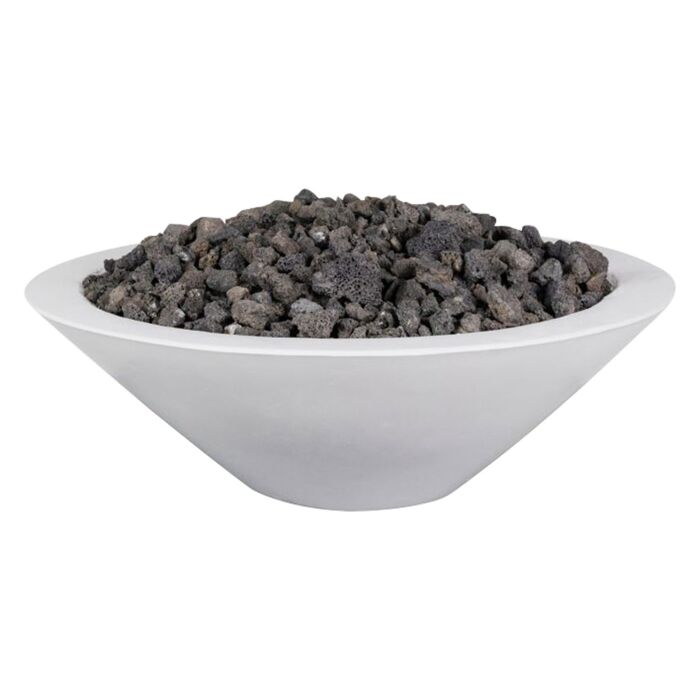 OC Outdoorscapes 26" Round Classic White Fire Bowl - Natural Gas