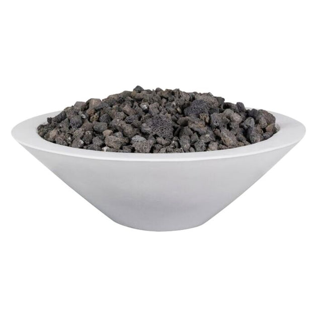 OC Outdoorscapes 26" Round Classic White Fire Bowl - Natural Gas
