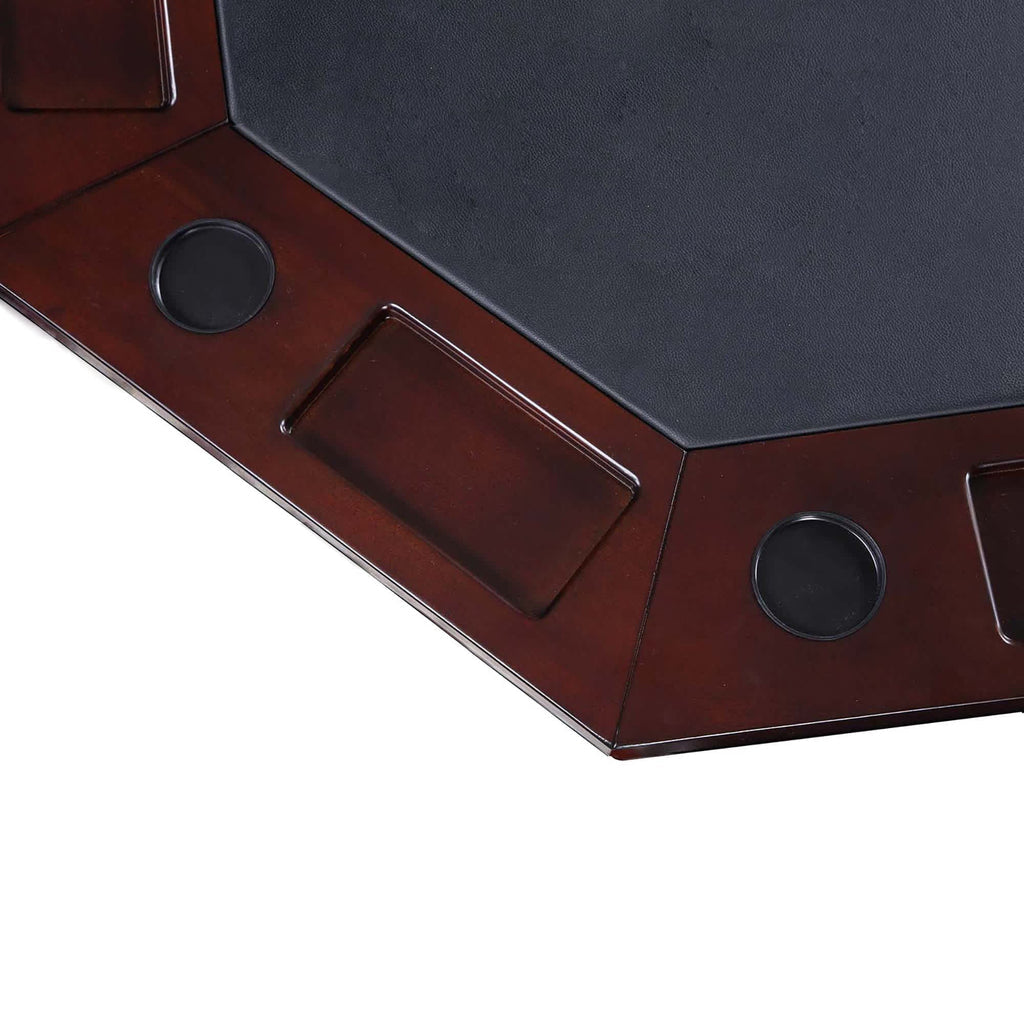 Kingston 48-in Poker Table Combo Set (Table Only) - Walnut Finish