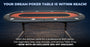 BBO Smart Fold Oval poker table