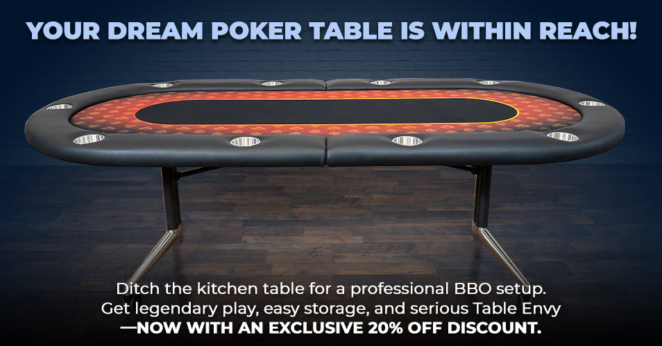 BBO Smart Fold Oval poker table