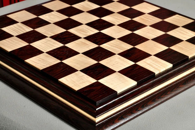 Signature Contemporary II Chess Board - African Palisander/ Curly Maple - 2.5" Squares