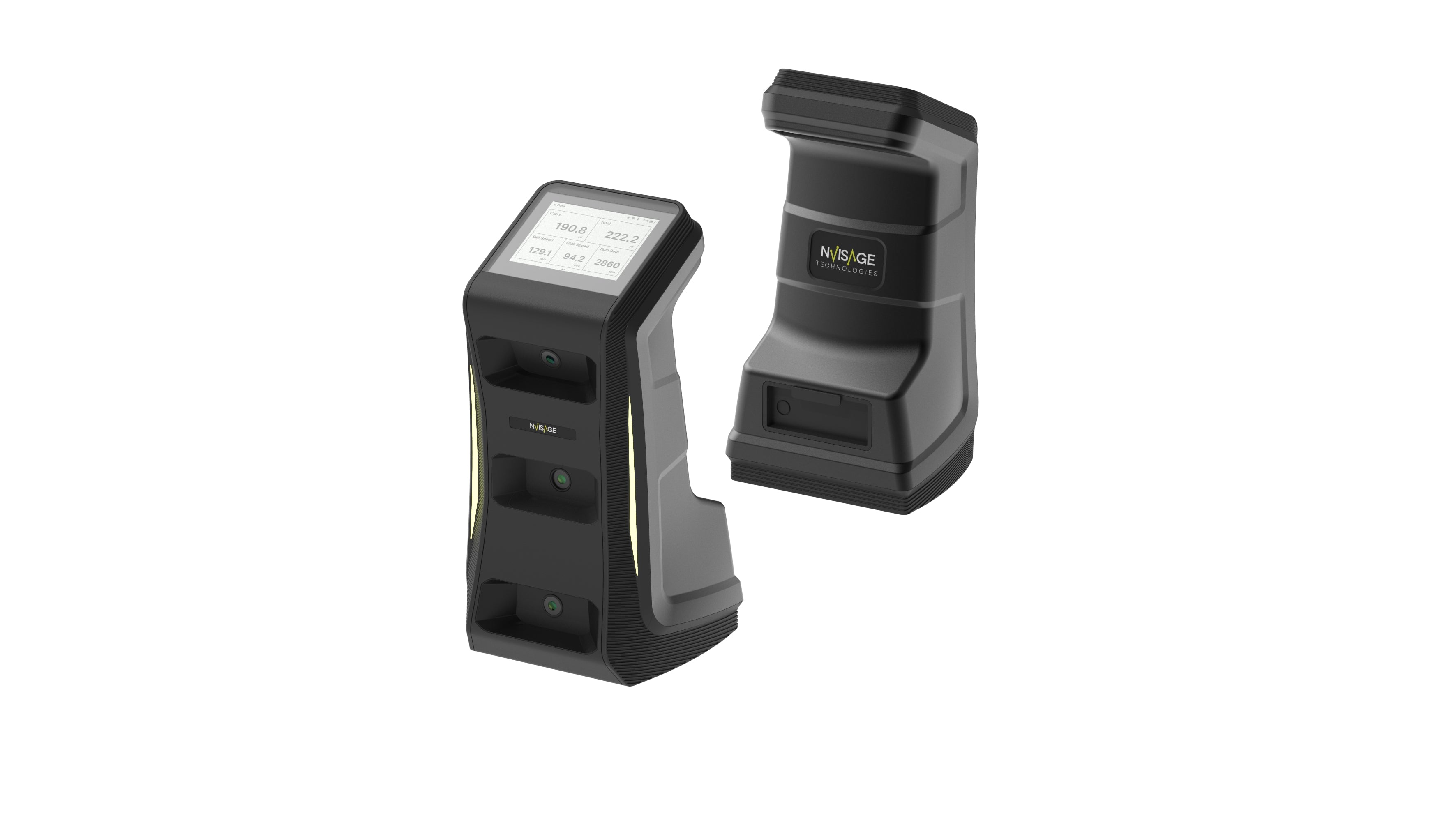NVISAGE NEO-E portable golf launch monitor with included accessories
