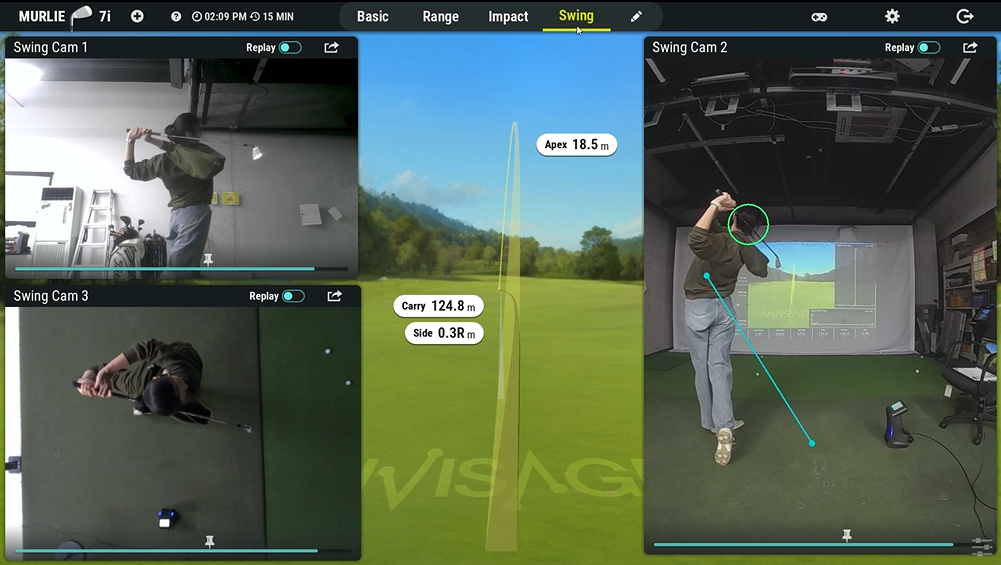 MURLIE multi-camera swing video view