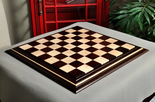 Signature Contemporary II Chess Board - African Palisander/ Curly Maple - 2.5" Squares