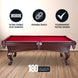 Augusta 8-ft Pool Table - Mahogany Finish with Red Felt