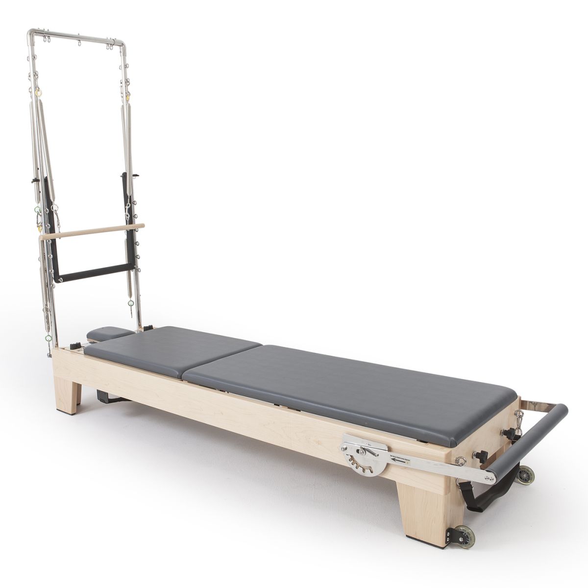 Elite Wooden Reformer with Tower in Grey