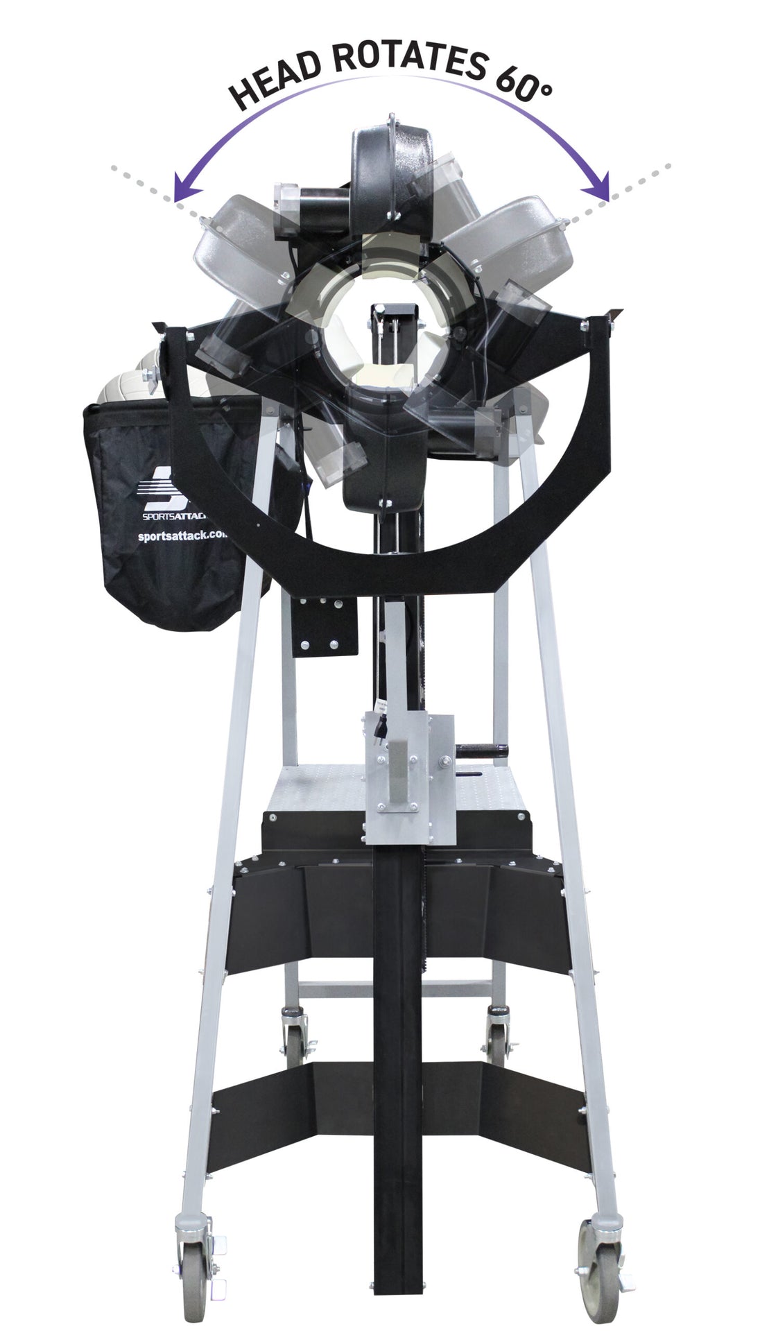Smash Attack Volleyball Machine Front View Rotated