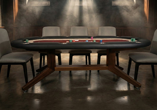 BBO Stratton poker table in a game room