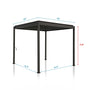 MIRADOR 80S 10'x10' CHARCOAL PERGOLA