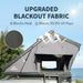 Upgraded blackout fabric on the TOPOAK Stellar rooftop tent for improved light blocking