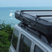 Dimension diagram showing the closed size of the TOPOAK Stellar rooftop tent