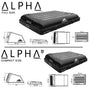 Tuff Stuff® ALPHA II™ Hard Top Side Open Tent, Black, 2 Person - Tuff Stuff Overland - Roof Top Tent