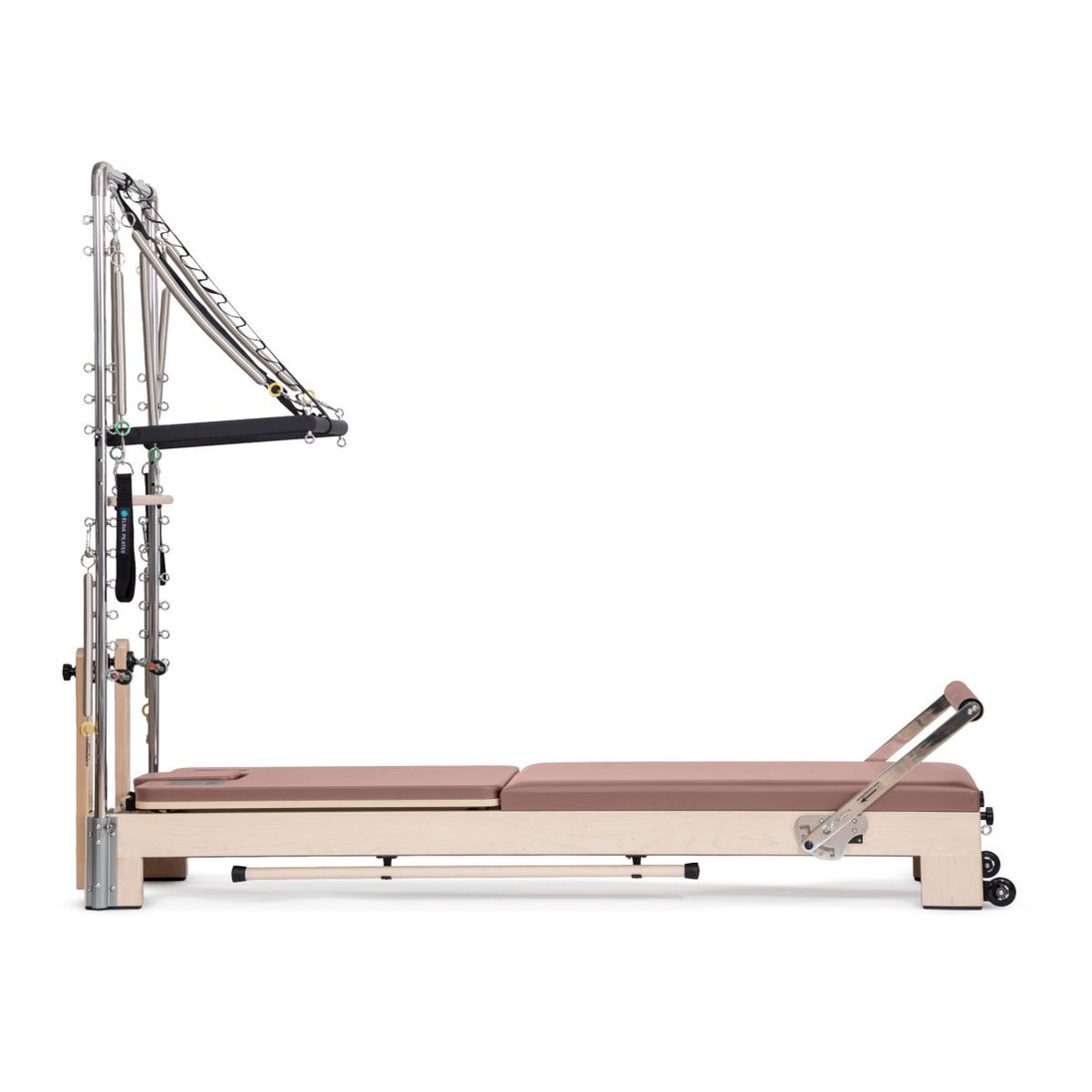 Lignum Wooden Home Reformer with Tower in Dusty Rose